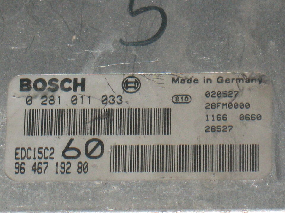 Ecu lancia phedra peugeot 807 citroen c8 2.2 jtd 0281011033 EDC15C2