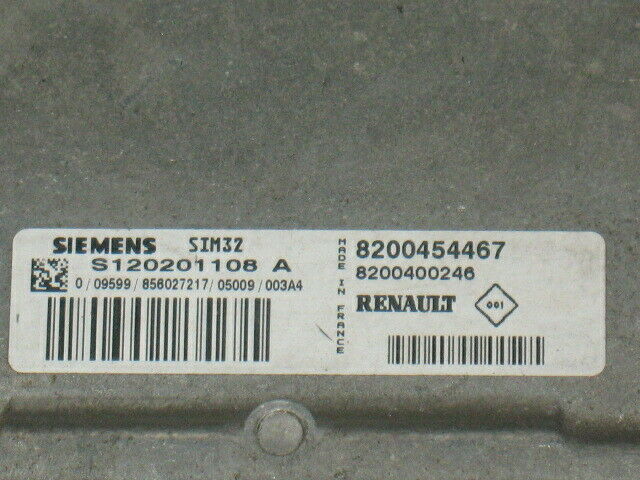 ECU RENAULT CLIO S120201108A 8200454467 8200400246 SIM3