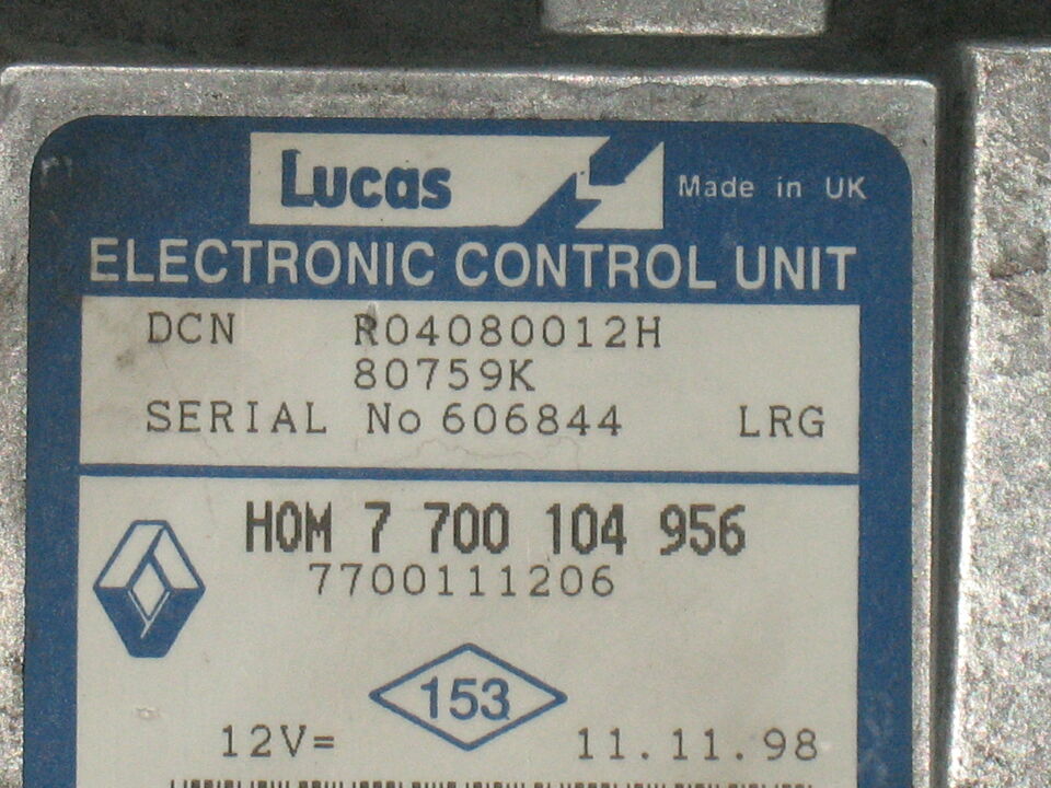 Ecu renault kango 1.9 diesel dcn r04080012h hom7700104956