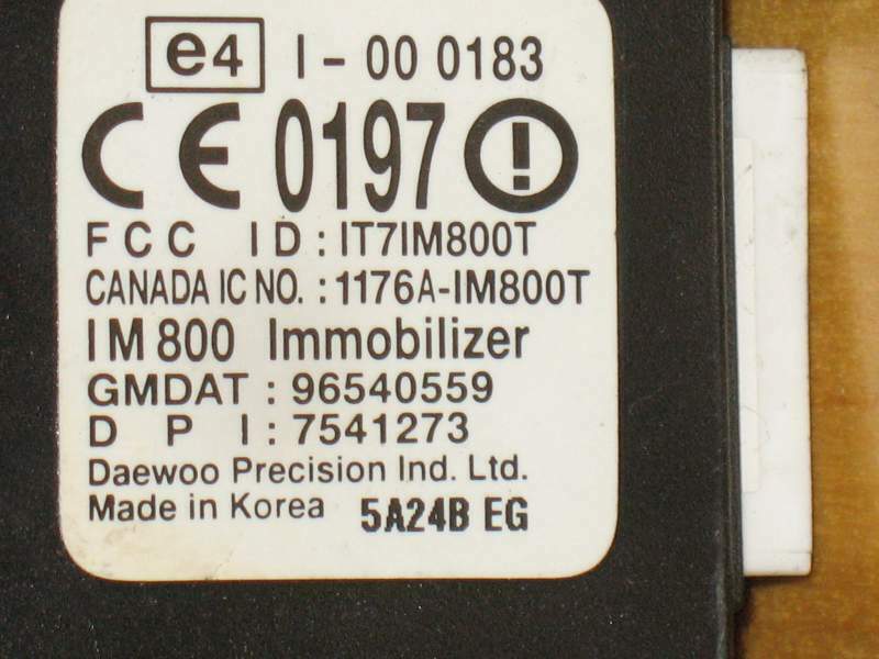 KIT ECU Chevrolet Aveo KALOS 1.2, 5WY1E07E 96435559 WA 1BOP