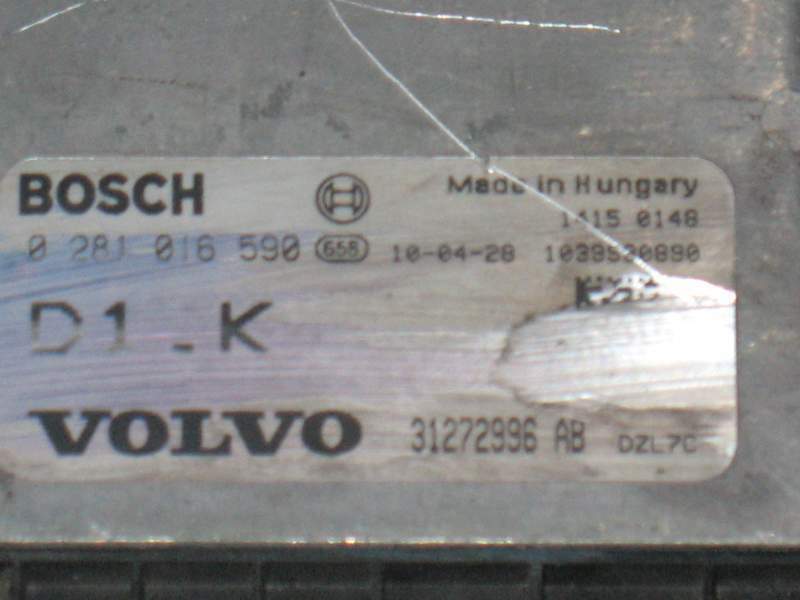 ECU VOLVO V50 1.6 D BOSCH 0281016590 31272996AB DZL7C