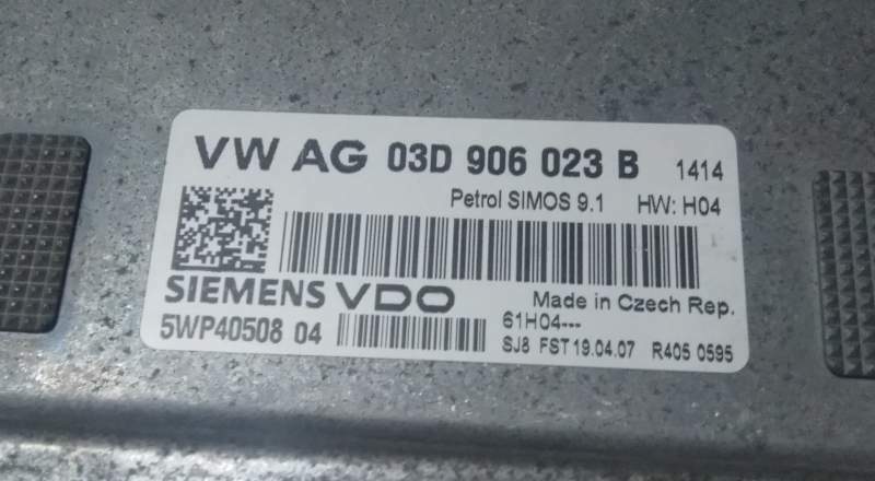 ECU VW VOLKSWAGEN FOX Polo Fabia 1.4 SIMOS 9.1 03D906023B 5WP40508 04