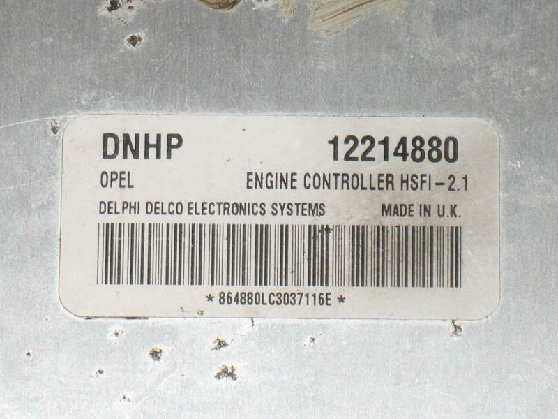 Ecu astra zafira delphi 12214880 DNHP hsfi-2.1 z16xe D03022