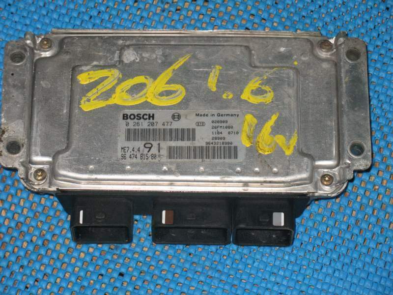 Peugeot 206 1.6i 16V ECU 0261207477 9643218980 ME7 4.4 91