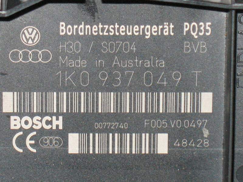 AUDI SEDE SKODA VW PQ35 H 30 / S0703 1K0937049T 2004-2015