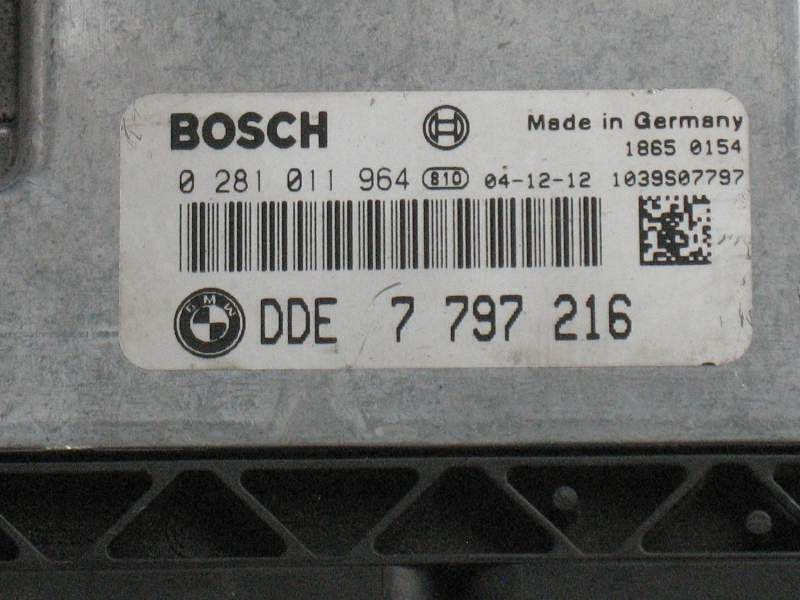 ECU BMW 118D, BOSCH 0281011964, 0 281 011 964, DDE7797216