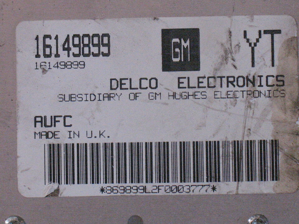 Ecu centralina motore opel 16149899 delco aufc yt