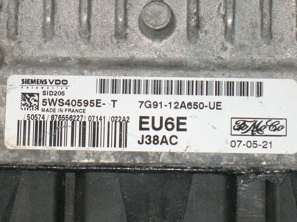 ECU FORD FOCUS 2.0 TDCI SIEMENS 5WS40595E-T 7G91 7G91-12A650-UE