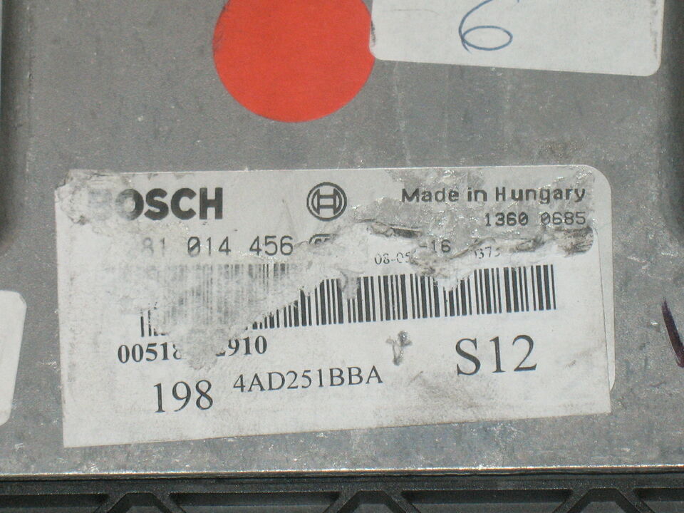 ECU 0281014456 FIAT Bravo 1.6 Multijet 955 A4 EDC 16C39-6.C1