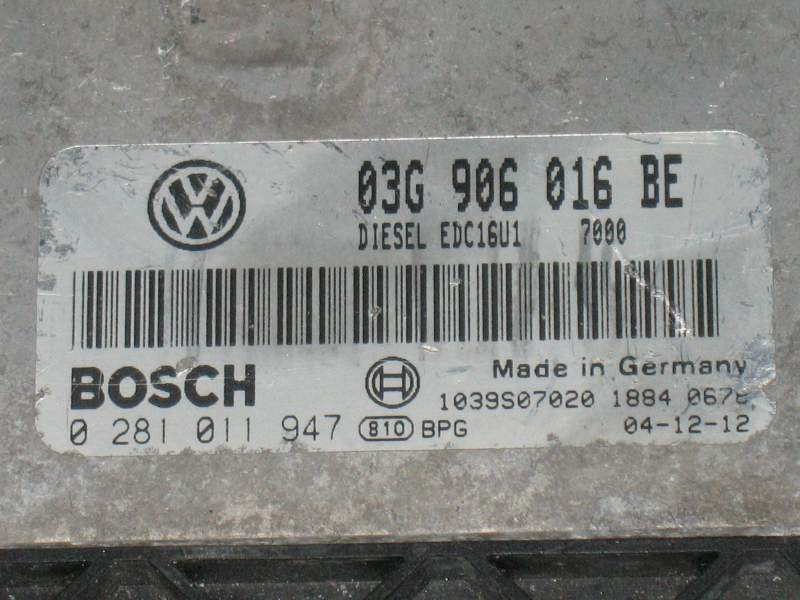 ECU Skoda Octavia 1Z 2004-201  0281011947 03G906016BE EDC 16U1-5.41