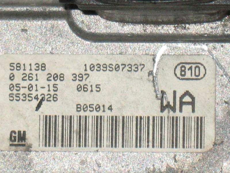 Ecu 2000-2008 Bosch 0261208397 Opel Corsa Agila 1.0 Z10XEP