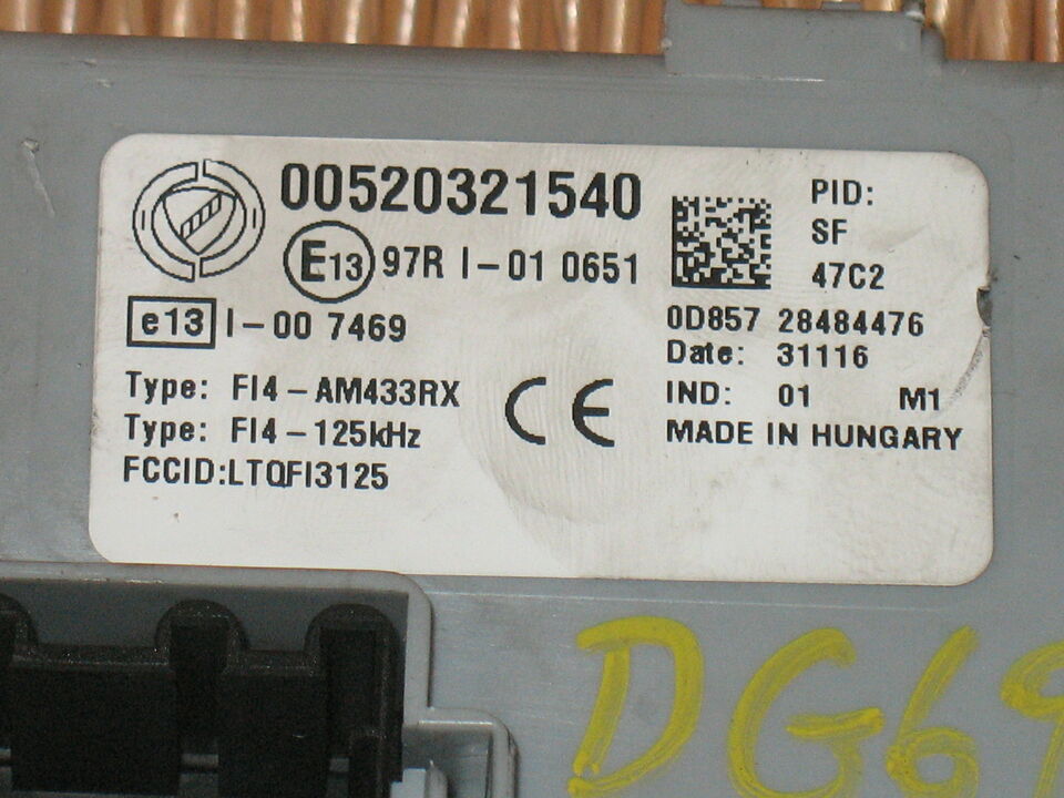 FIAT DOBLO II fusibili CARGO 1.3 16V m jet CAT 520321540 BSI