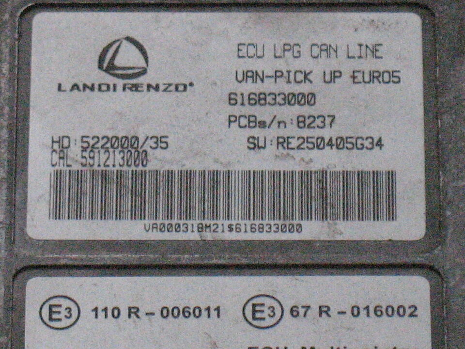 ECU GPL Landi Dacia Sandero 616833000 SW RE250405G34 HD 52200035