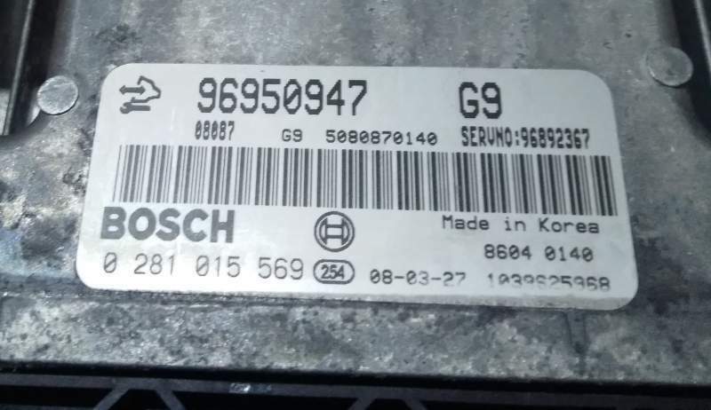 ECU CHEVROLET AVEO OPEL 0281015569 96950947 EDC16C39