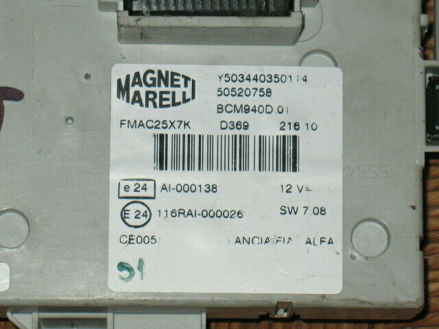 Ecu body fiat alfa romeo giulietta 50520758 y503440350114