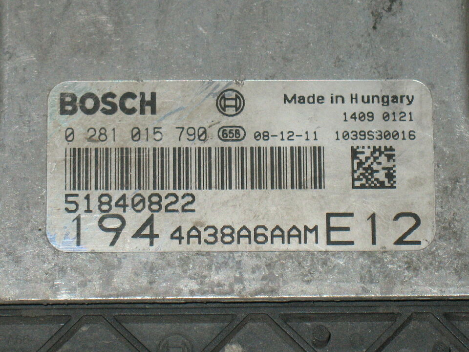 ECU FIAT CROMA 1.9JTD BOSCH 0281015790 51840822 EDC16C39
