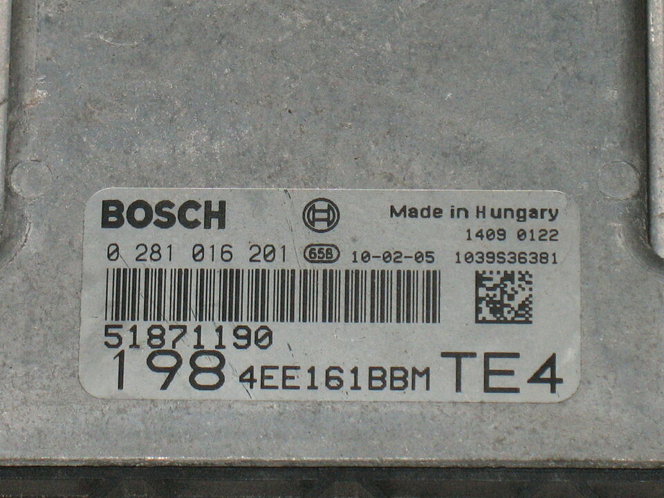 ECU CENTRALINA FIAT BRAVO 1.6 0281016201 51871190 Edc16c39