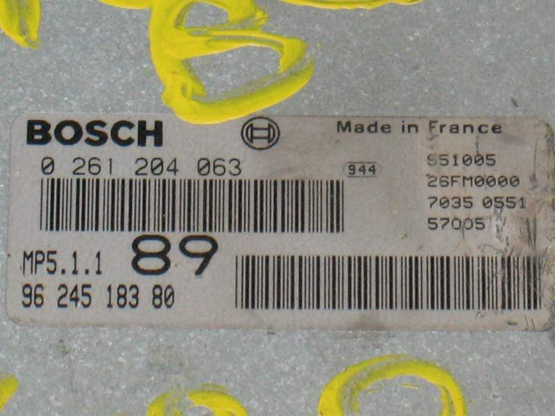 ECU CENTRALINA PEUGEOT 406 1.8 BOSCH 0261204063 9624518380 MP5.1.1