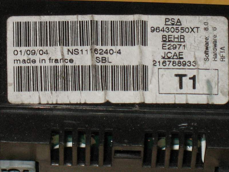 Ecu clima peugeot 206 98-03 centralina clima peugeot 206 98-03