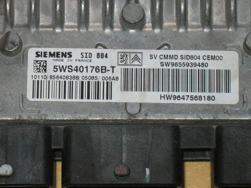 ECU Citroën C3 Peugeot C2 1.4 HDI Siemens SID804 5WS40176B-T 9655939480