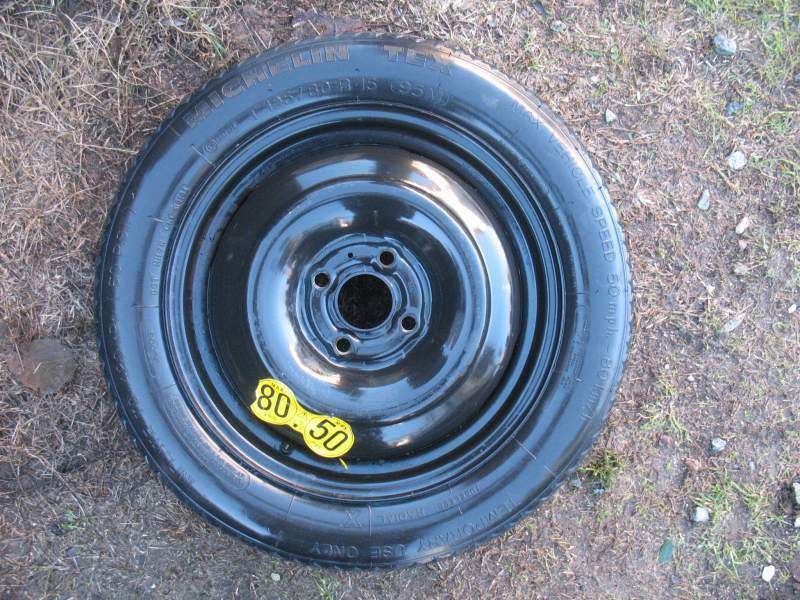 Ruotino di scorta da 15 x Rover Honda Kia Mitsubishi PCD 100 Mozzo 56 4 fori