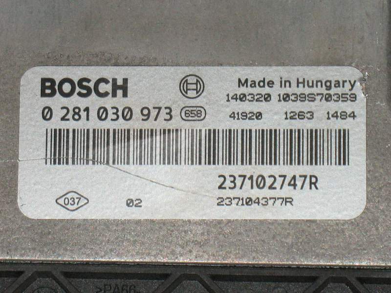 ECU Renault Captur 1.5 Dci EDC 17C42 237102747R BOSCH 0281030973