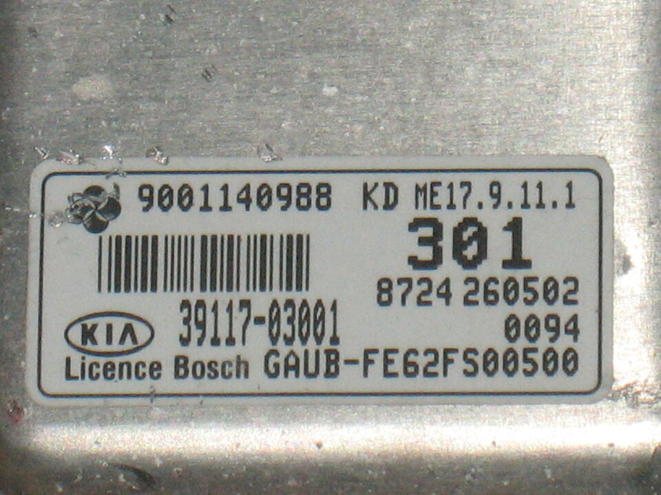 ECU KIA RIO 3911703001 9001140988 KD ME17.9.11.1 1038407767
