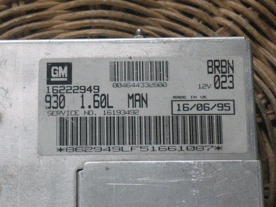 ECU ALFA ROMEO 156 1.6 16222949 930 MAN 1.60L 93016LMAN BRBN