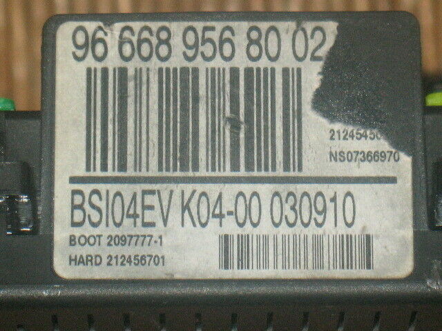 ECU BODY CITROEN PEUGEOT 9666895680 02 BSI04EV K04-00 030910