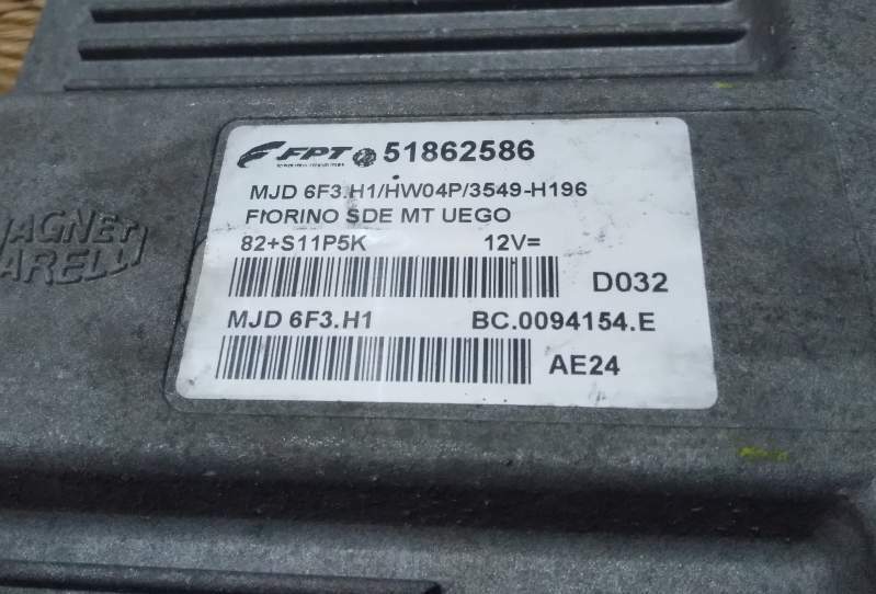 ECU FIAT FIORINO 1.3 JTD 51862586 MJD 6F3.H1 HW04P AE24 AD19