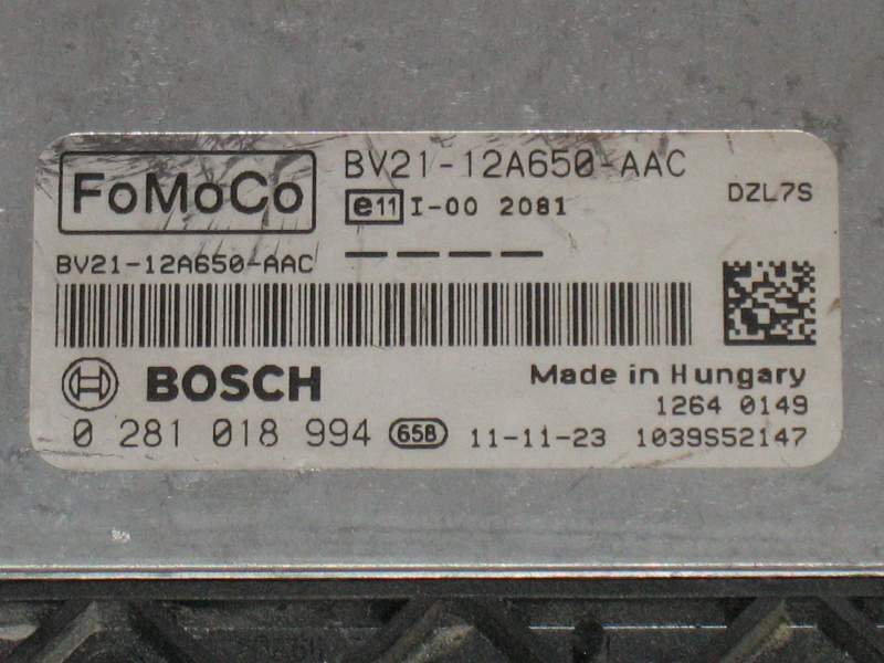 Ford Focus MK VII 1.6 TDCI 0281018994 BV21-12A650-AAC