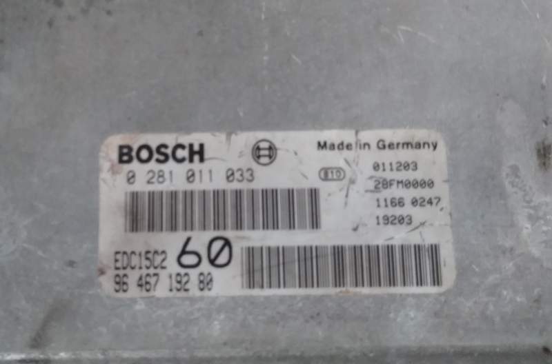 ECU CITROEN PEUGEOT 2.0 HDI BOSCH 0281010033 9646719280