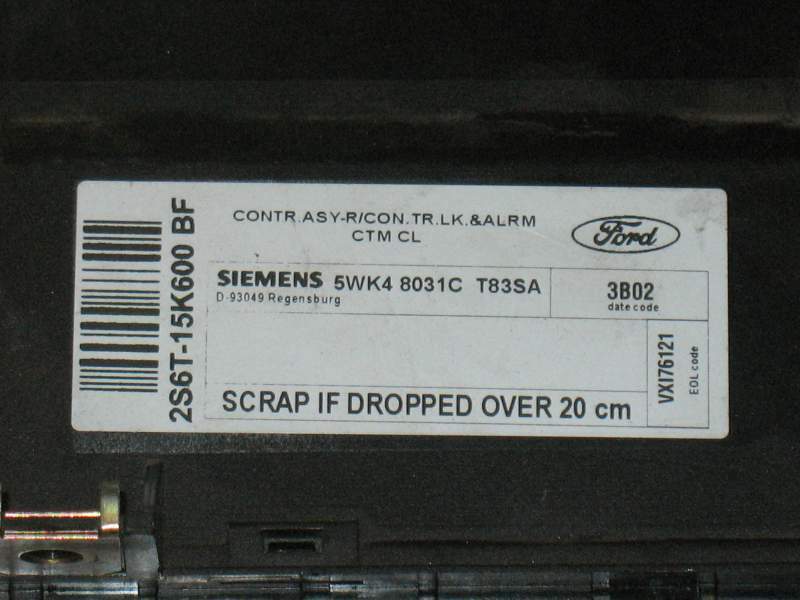 ECU Ford Fiesta 1,4 Tdci 2005 2S6T15K600BF 5WK48031C