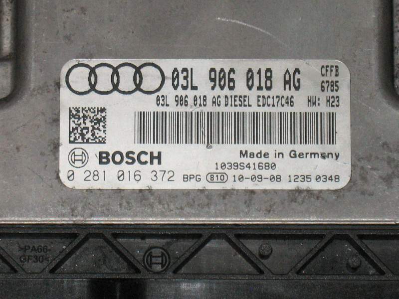 ECU AUDI Q3 Q5 A3 2.0 TDI 03L906018AG 0281016372 EDC 17C46-2.5 HW H23