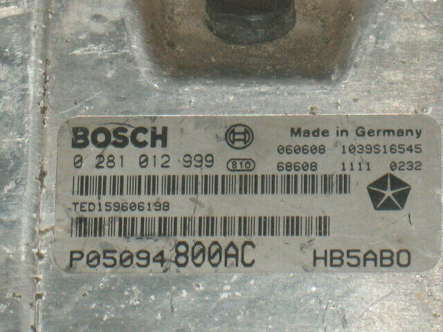 ECU CHRYSLER VOYAGER 2.8 CRD 0281012999 P05094800AC EDC15C5