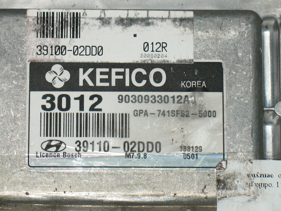 ECU HYUNDAI I10 3910002DD3 KEFICO 3911002DD0 GPA741SFS25000