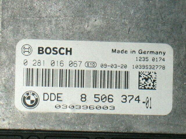 KIT ECU + Body Computer BMW Serie 3 Bosch 0281016067 DDE8506374 Siemens VDO 5WK49513YBR