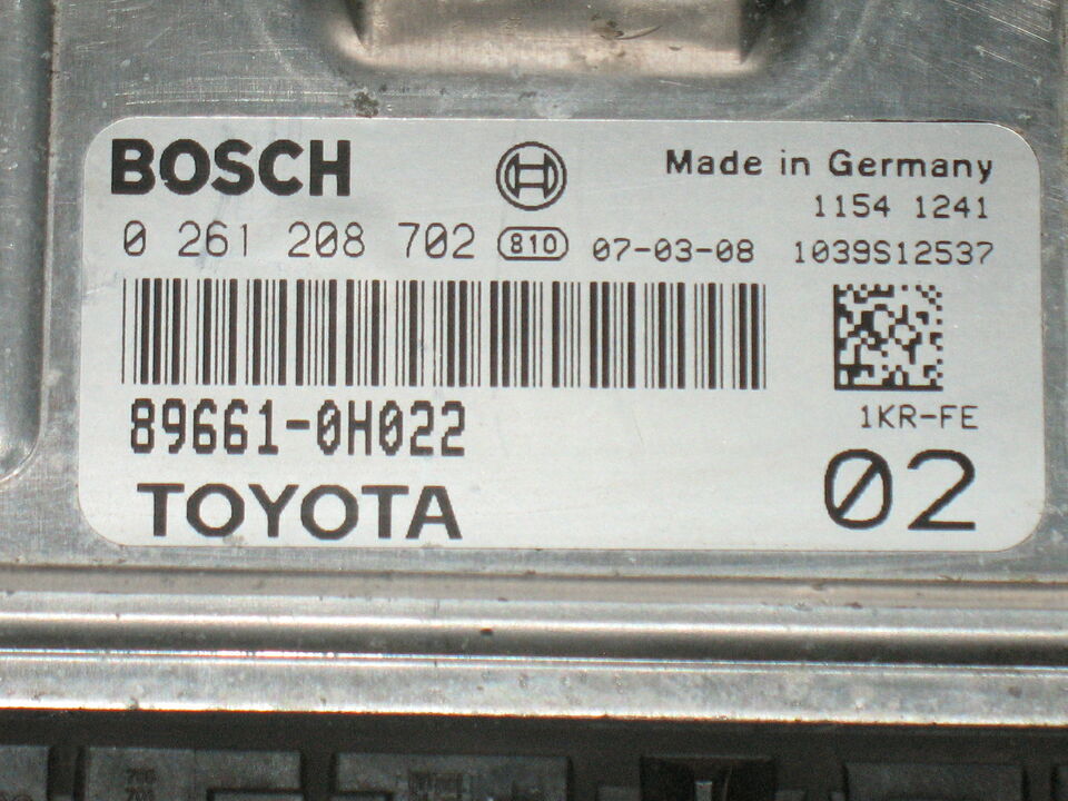 ECU TOYOTA AYGO C2 1.0 2007 BOSCH 0261208702 89661-0H023 M7.9.5