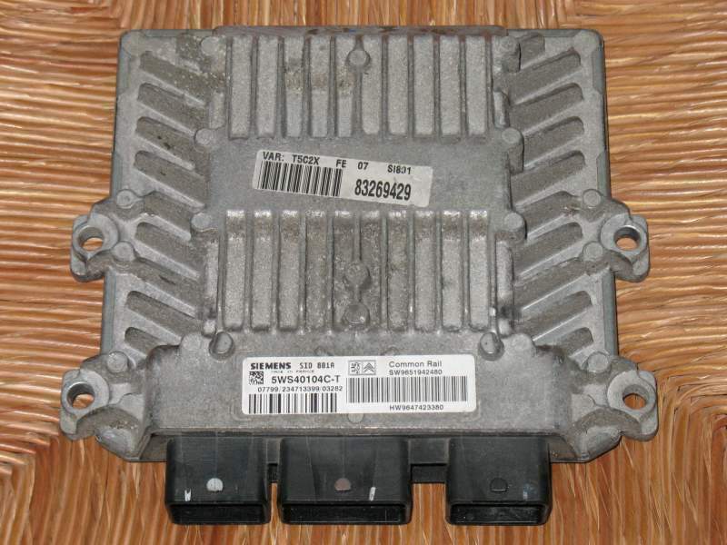 ECU MOTORE SIEMENS SID801A PSA 5WS40104C-T hw9647423380 sw9651942480