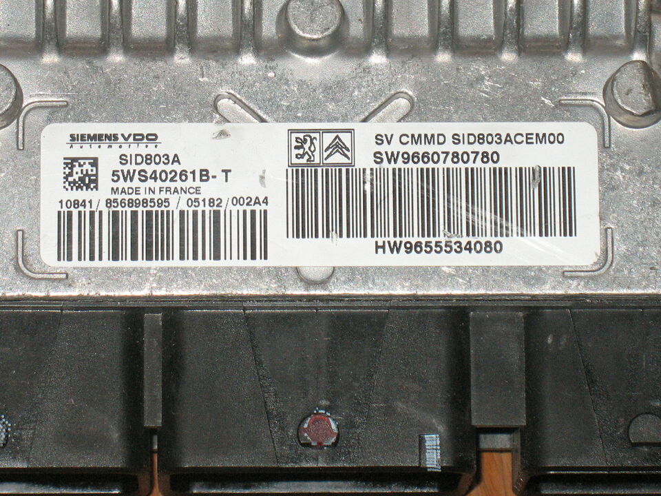 PEUGEOT 407 2.0 HDi 5WS40261B-T 9660780780 HW 9655534080 SID803A