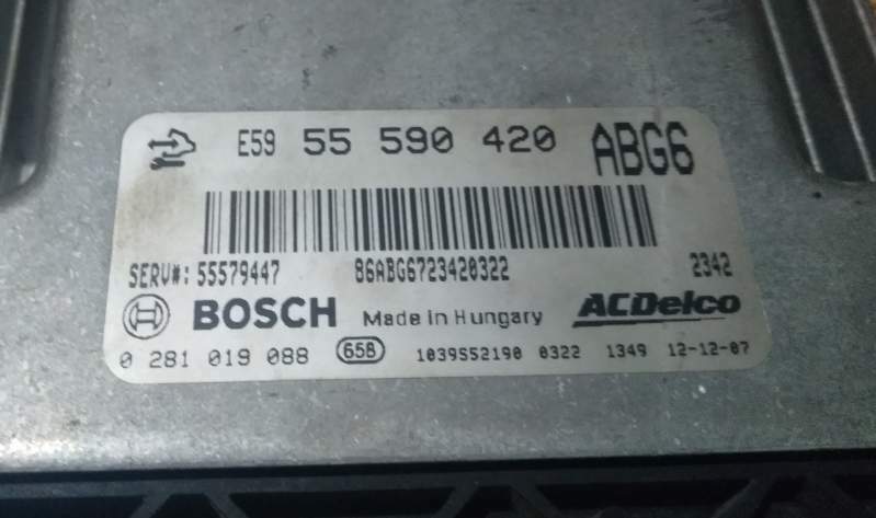 ECU ASTRA INSIGNIA ZAFIRA 0281019088 55590420 ABG6 EDC17C59-1.15