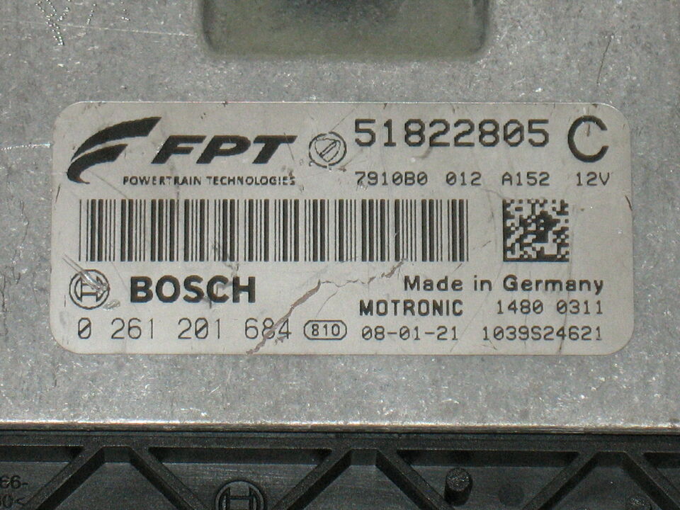 ECU FIAT G.PUNTO 1.4 T JET 0261201684 51822805C ME7 9.10
