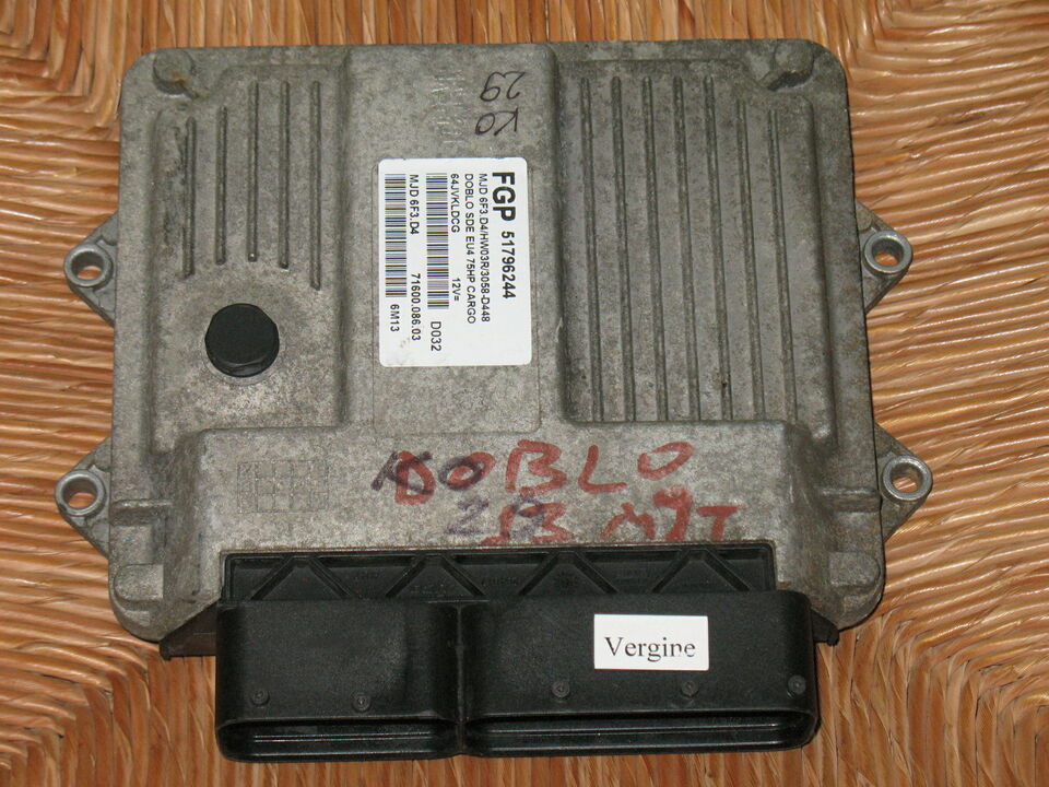 ECU FIAT DOBLO 1.3 51796244 MJD 6F3.D4 HW03R EU4 75HP