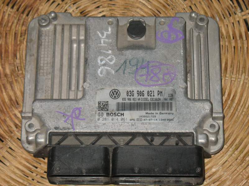ECU VW GOLF 1.9 TDI 03G906021PM 03G906021AN 0281014061 EDC 16U34-3.41