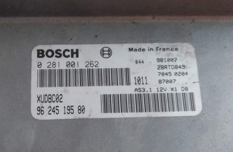 ECU PEUGEOT 406 CITROEN XANTIA 1.9 0281001262 9624519580