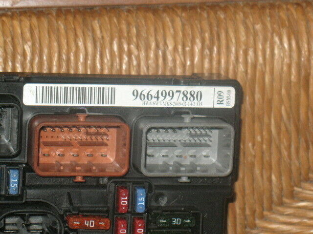 ECU BSM 9664997880 PEUGEOT 207 C3 R09 BSM-00 fuse box