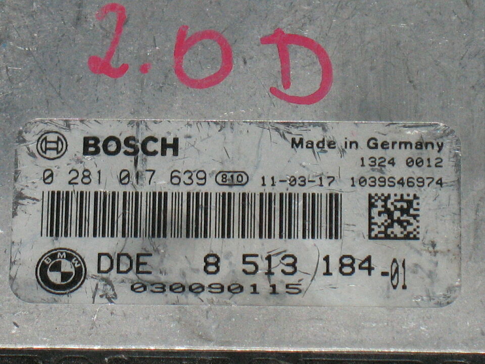 BMW F25 2.0 D BOSCH 0281017639 DDE 8513184 DDE8513184