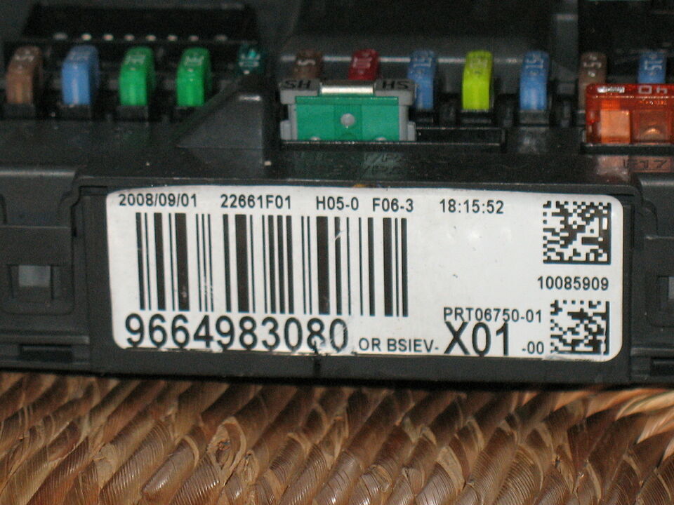 Ecu body peugeot 207 1.6 9664983080 valeo X01 BSIEV X01-00