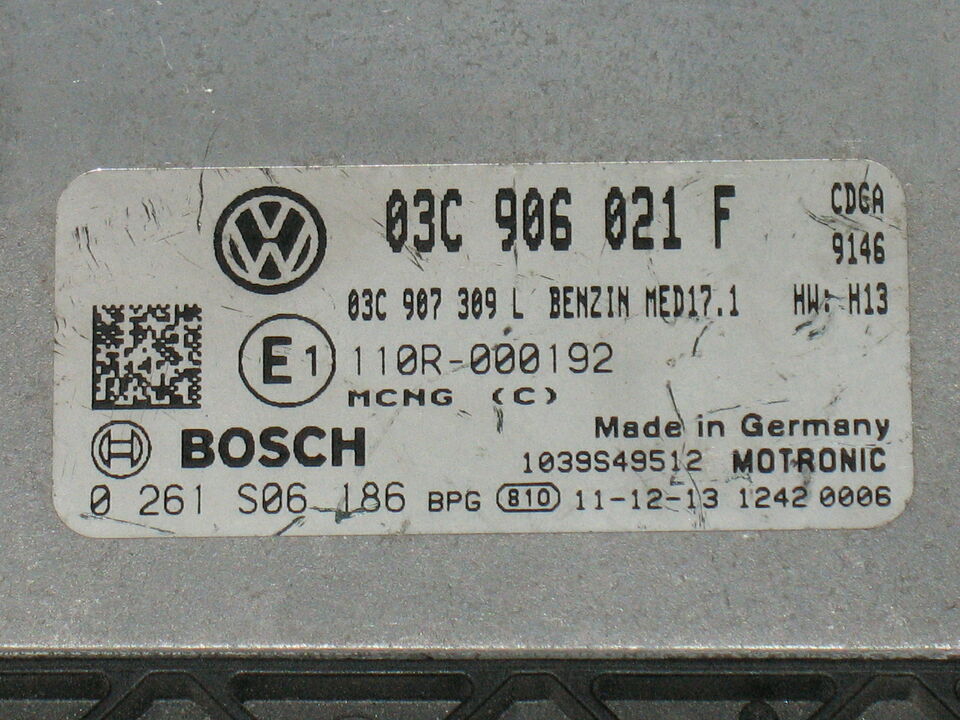 ECU VW Touran 1.4 TSI 0261S06186 03C906021F MED17.1 03C906021 F