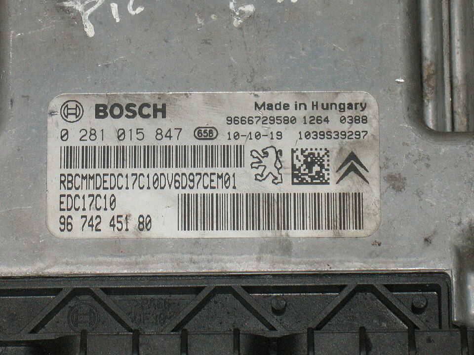 CITROEN PEUGEOT 1.6 0281015847 9674245180 9666729580 EDC17C10